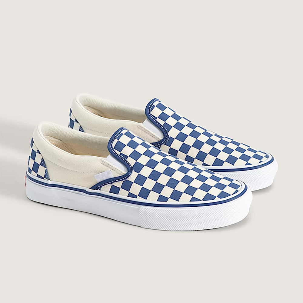 VANS SKATE SLIP-ON CHECKERBOARD BLUE