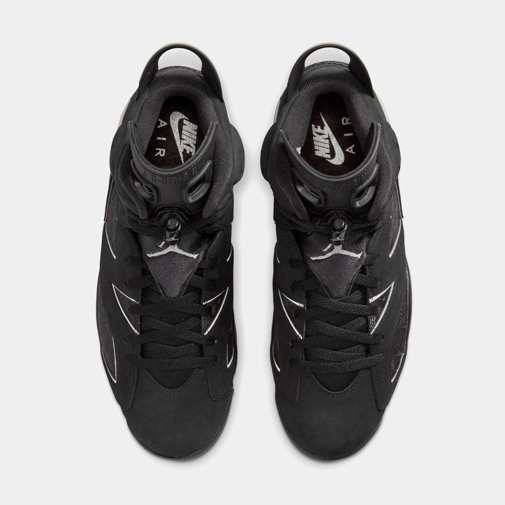 Air Jordan 6 Retro Cap And Gown Mens Lifestyle Shoes (Black/Reflective Silver/Black)