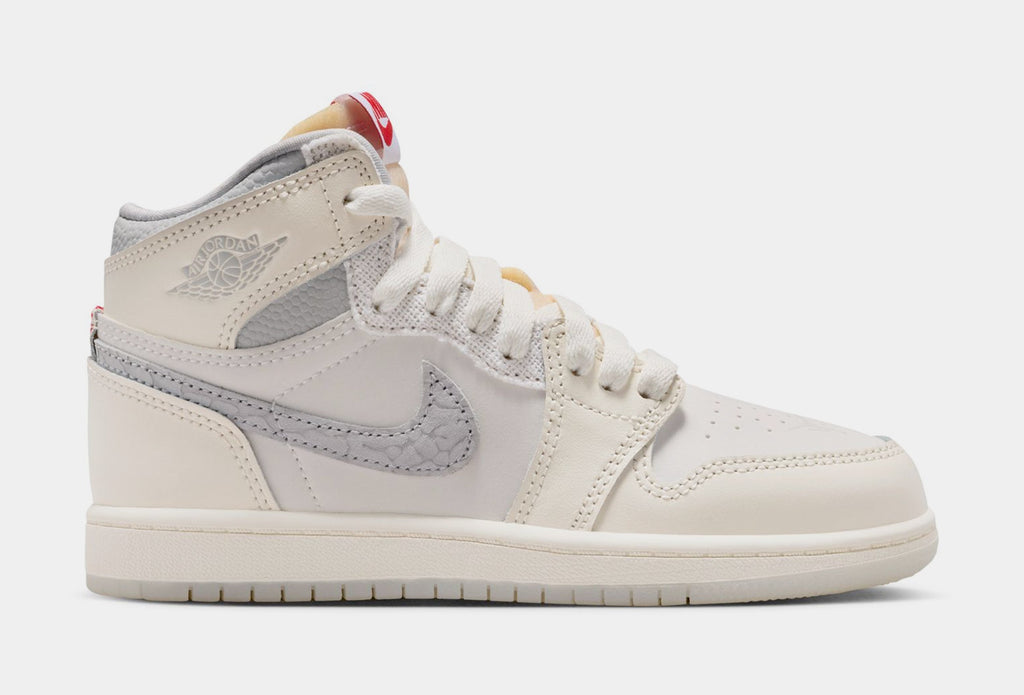 Air Jordan 1 Retro High OG Sail Preschool Lifestyle Shoes (Sail/University Red/Pale Ivory)