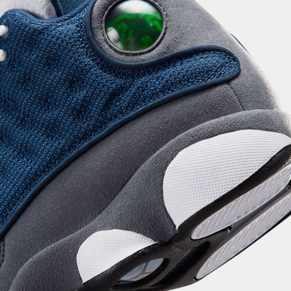 Air Jordan 13 Retro Navy And Flint Grey Grade School Lifestyle Shoes (Navy/University Blue/Flint Grey/White) Free Shipping
