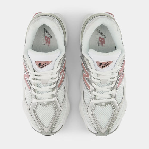 9060 Grade School Lifestyle Shoes (White/Pink)