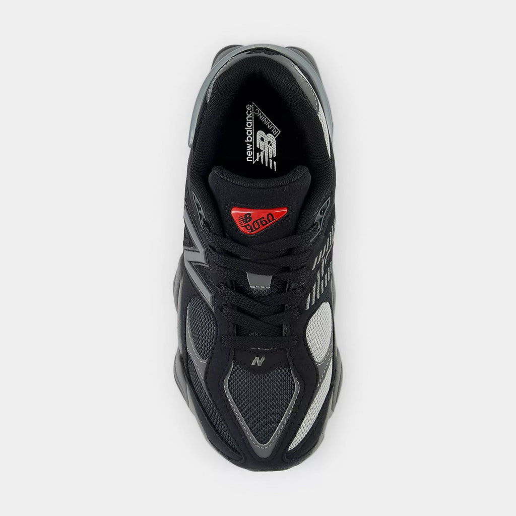 9060 Grade School Lifestyle Shoes (Black/Grey)