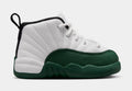 Air Jordan 12 Retro Idols Become Rivals Infant Toddler Lifestyle Shoes (Summit White/Gorge Green/Fierce Pruple) Free Shipping