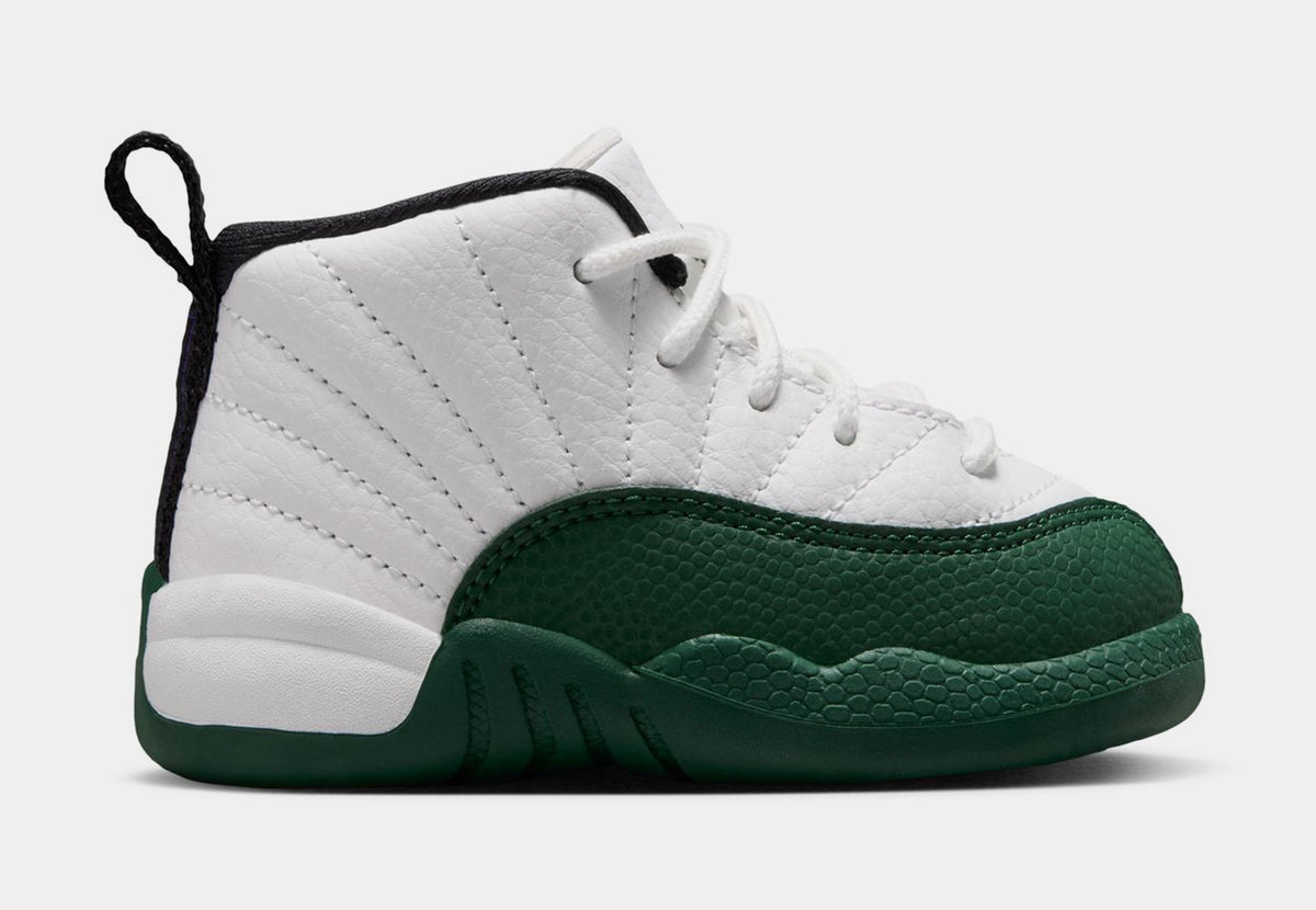 Air Jordan 12 Retro Idols Become Rivals Infant Toddler Lifestyle Shoes (Summit White/Gorge Green/Fierce Pruple) Free Shipping
