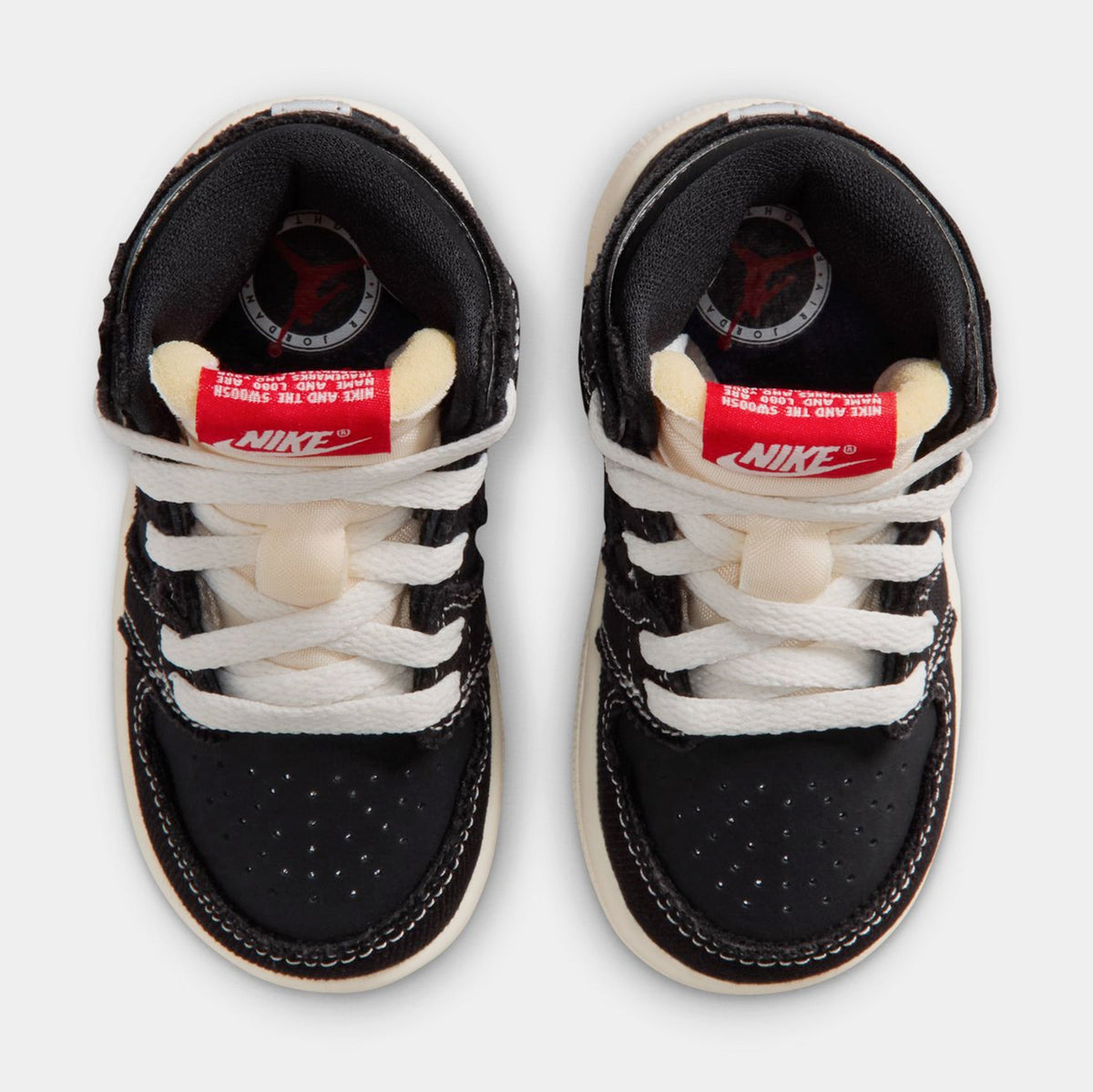 Air Jordan 1 Retro High OG Flight Club Infant Toddler Lifestyle Shoes (Black/Sail/Gum Medium Brown/University Red) Free Shipping