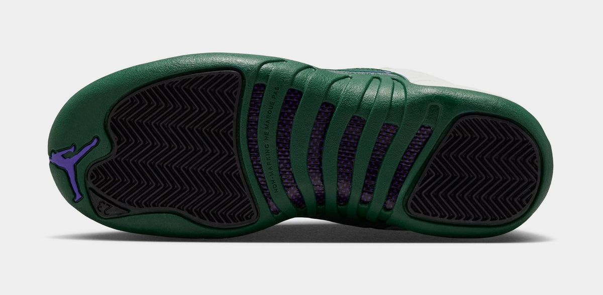 Air Jordan 12 Retro Idols Become Rivals Grade School Lifestyle Shoes (Summit White/Gorge Green/Fierce Pruple) Free Shipping