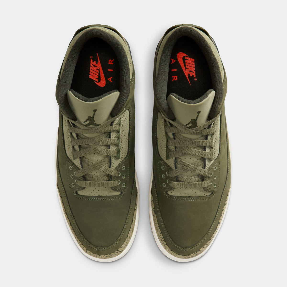Air Jordan 3 Retro Medium Olive Mens Lifestyle Shoes (Medium Olive/Sequoia/Neutral Olive/Sail/Total Crimson)