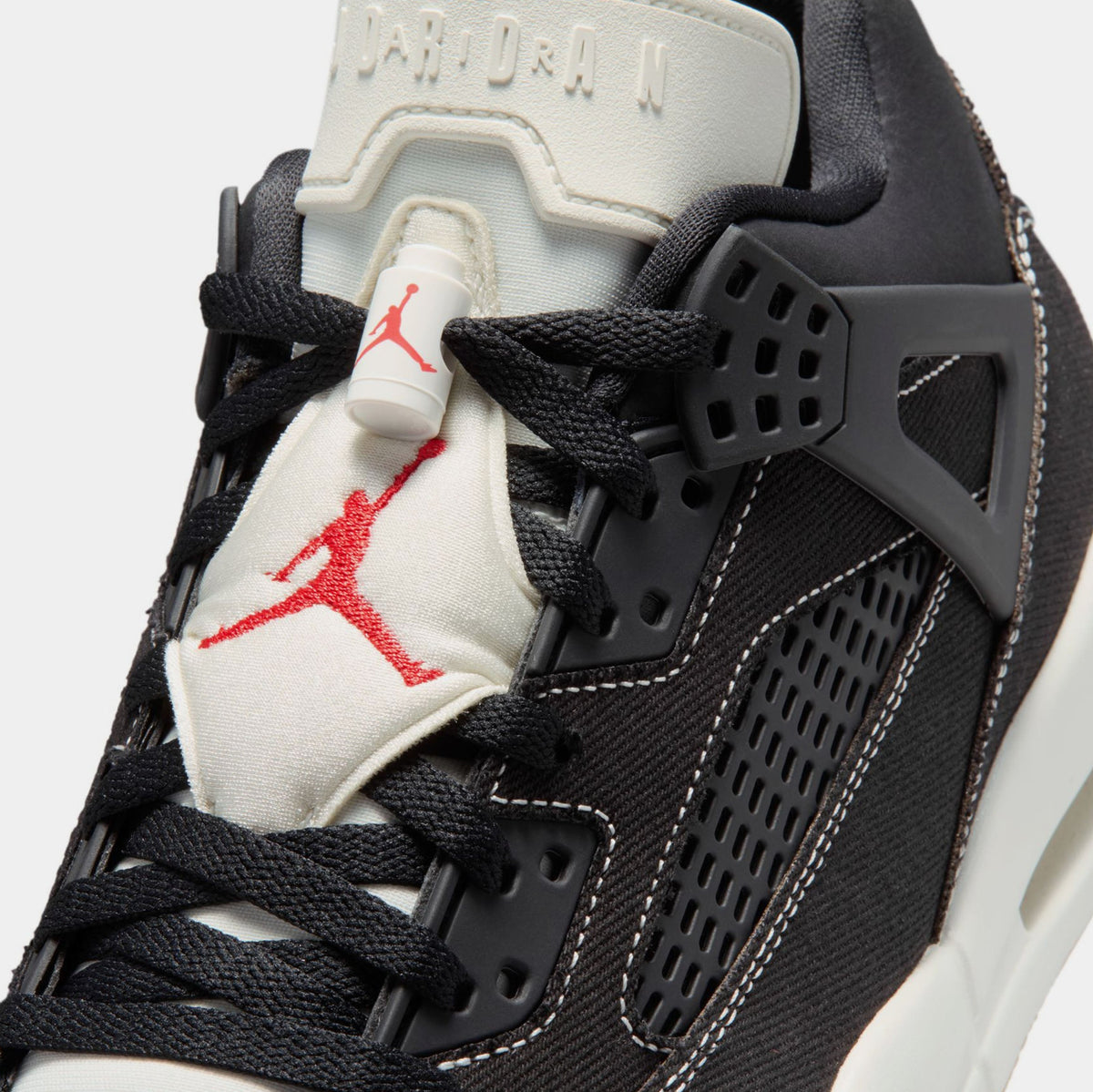 Spizike Low Black Denim Mens Basketball Shoes (Black/University Red/Gum Medium Brown/Sail)