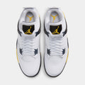 Air Jordan 4 Retro Rare Air Tour Yellow Mens Lifestyle Shoes (White/Dark Blue Grey/Black/Tour Yellow) Free Shipping