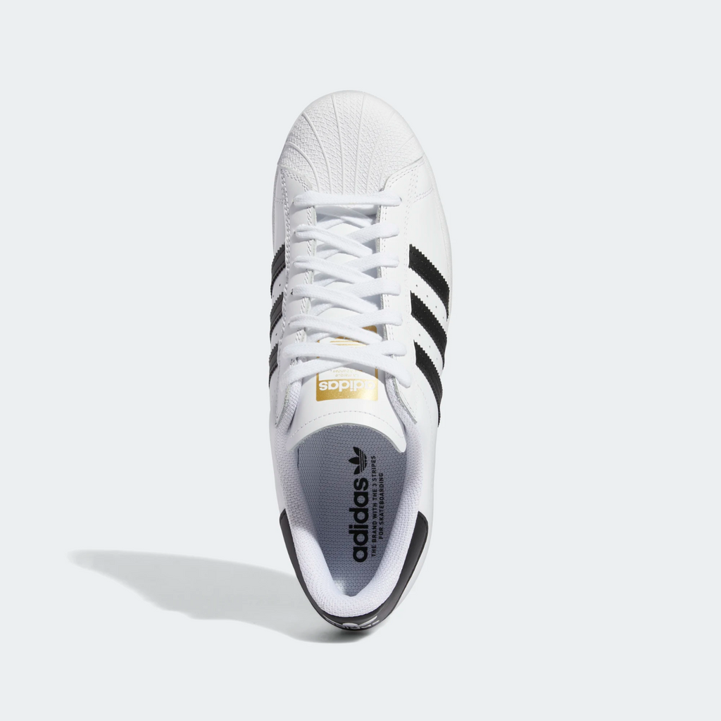 ADIDAS SUPERSTAR ADV FLAT WHITE / CORE BLACK