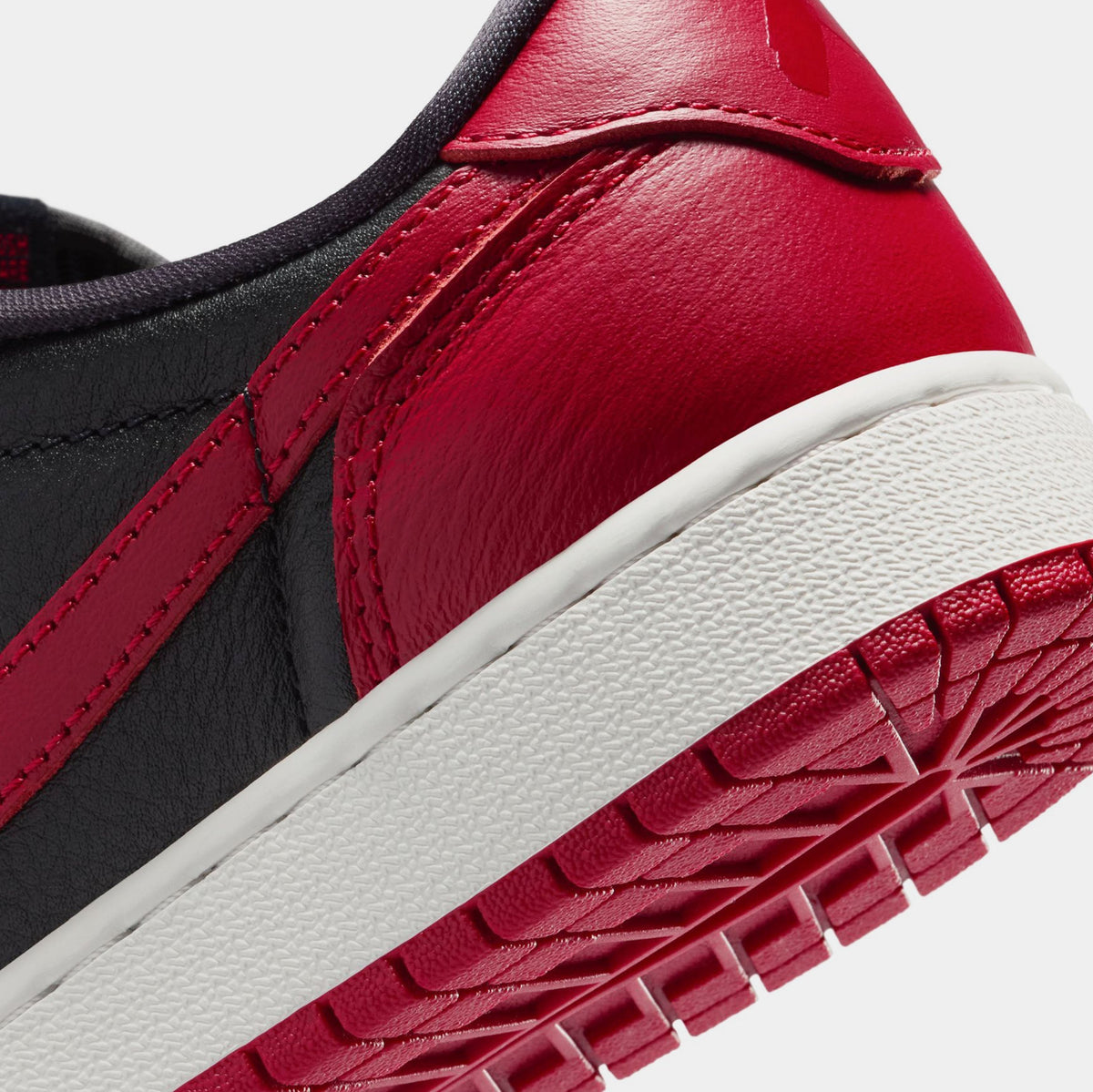 Air Jordan 1 Retro Low OG Banned Grade School Lifestyle Shoes (Black/Black/Varsity Red/Summit White)
