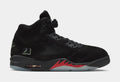 Air Jordan 5 Retro Halloween Mens Lifestyle Shoes (Black/Picante Red/Glow N The Dark)