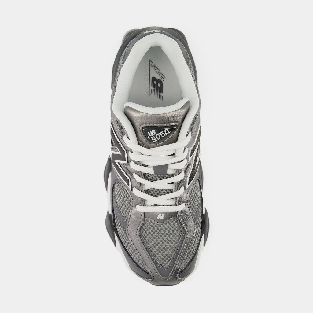 9060 Lace Grade School Lifestyle Shoes (Magnet/Faded Black)