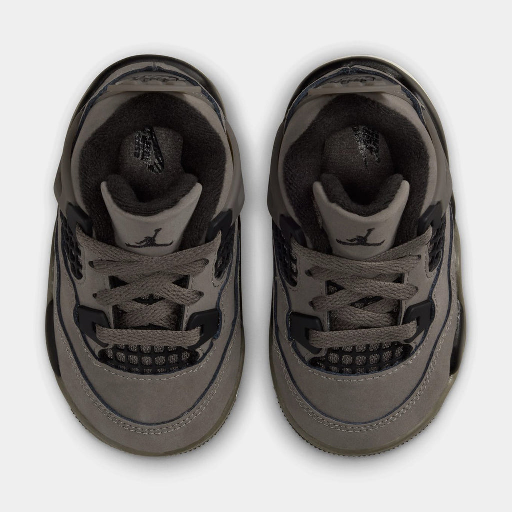 Air Jordan 4 Retro Cave Stone And Black Infant Toddler Lifestyle Shoes (Cave Stone/Black/Phantom)