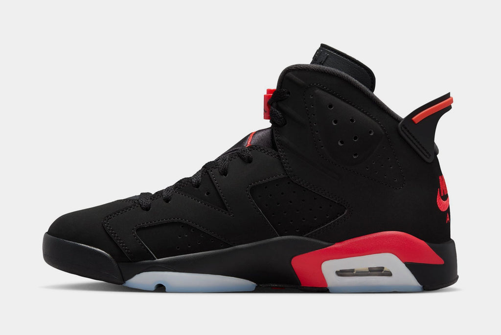 Air Jordan 6 Retro Infrared Salesman Mens Lifestyle Shoes (Black/Light Crimson)