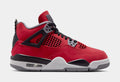 Air Jordan 4 Retro Toro Bravo Grade School Lifestyle Shoes (Fire Red/White/Black/Cement Grey)