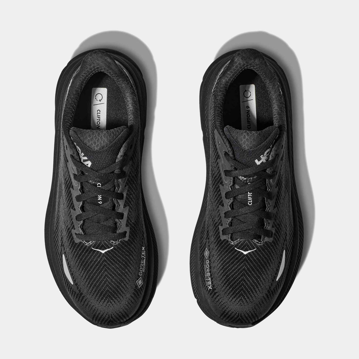 Clifton 9 GTX Womens Running Shoes (Black)