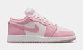 Air Jordan 1 Low Grade School Lifestyle Shoes (Medium Soft Pink/White/Pearl Pink)