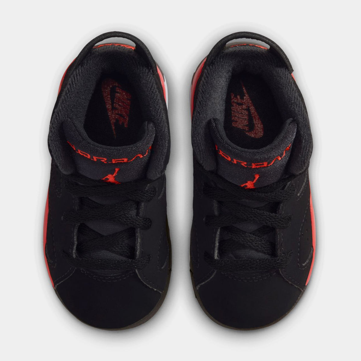 Air Jordan 6 Retro Infrared Salesman Infant Toddler Lifestyle Shoes (Black/Light Crimson)
