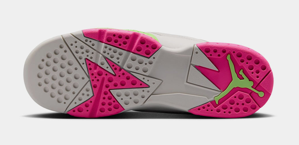 Air Jordan 7 Retro Tennis Day Grade School Lifestyle Shoes (Phantom/Lime Blast/Pink Blast/Anthracite) Free Shipping