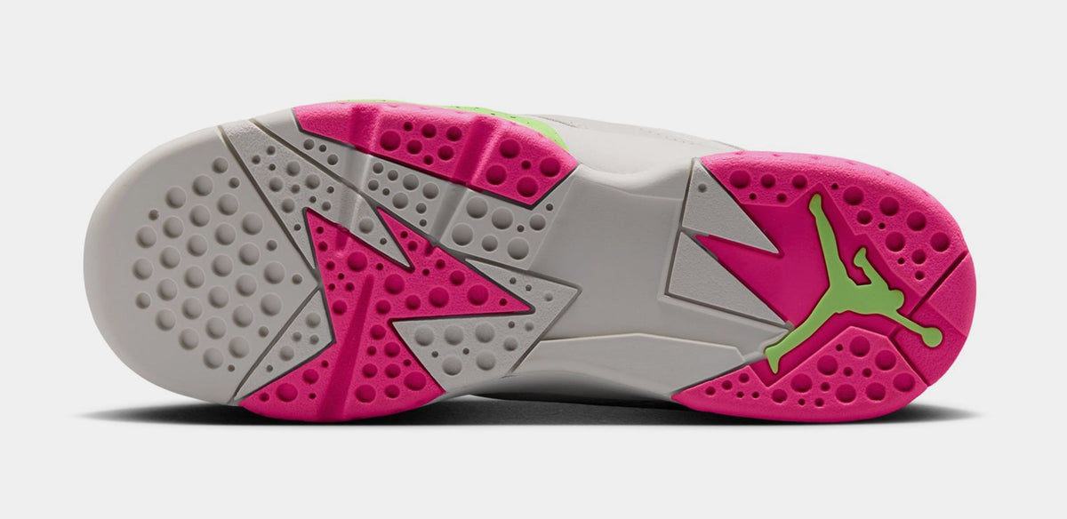 Air Jordan 7 Retro Tennis Day Grade School Lifestyle Shoes (Phantom/Lime Blast/Pink Blast/Anthracite) Free Shipping