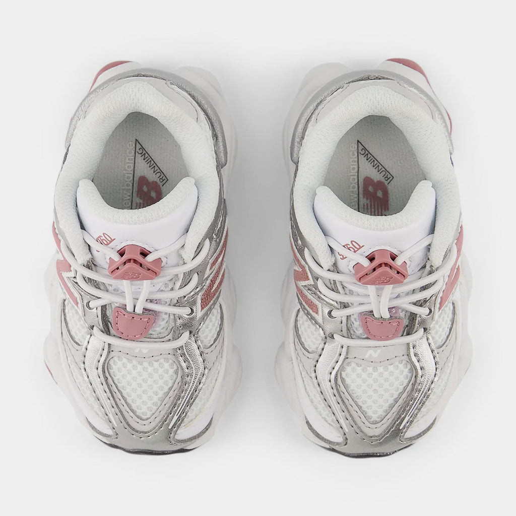 9060 Bungee Infant Toddler Lifestyle Shoes (New Balance White/Rosewood)