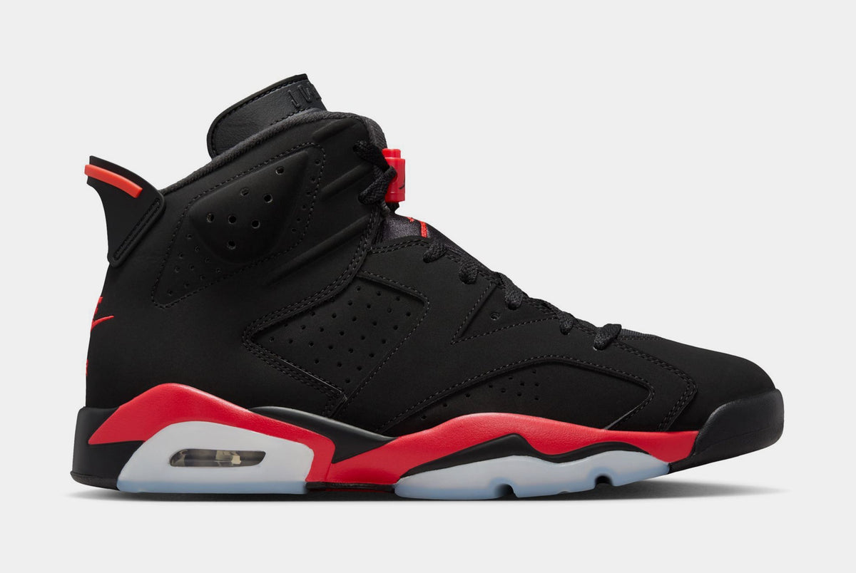 Air Jordan 6 Retro Infrared Salesman Mens Lifestyle Shoes (Black/Light Crimson)