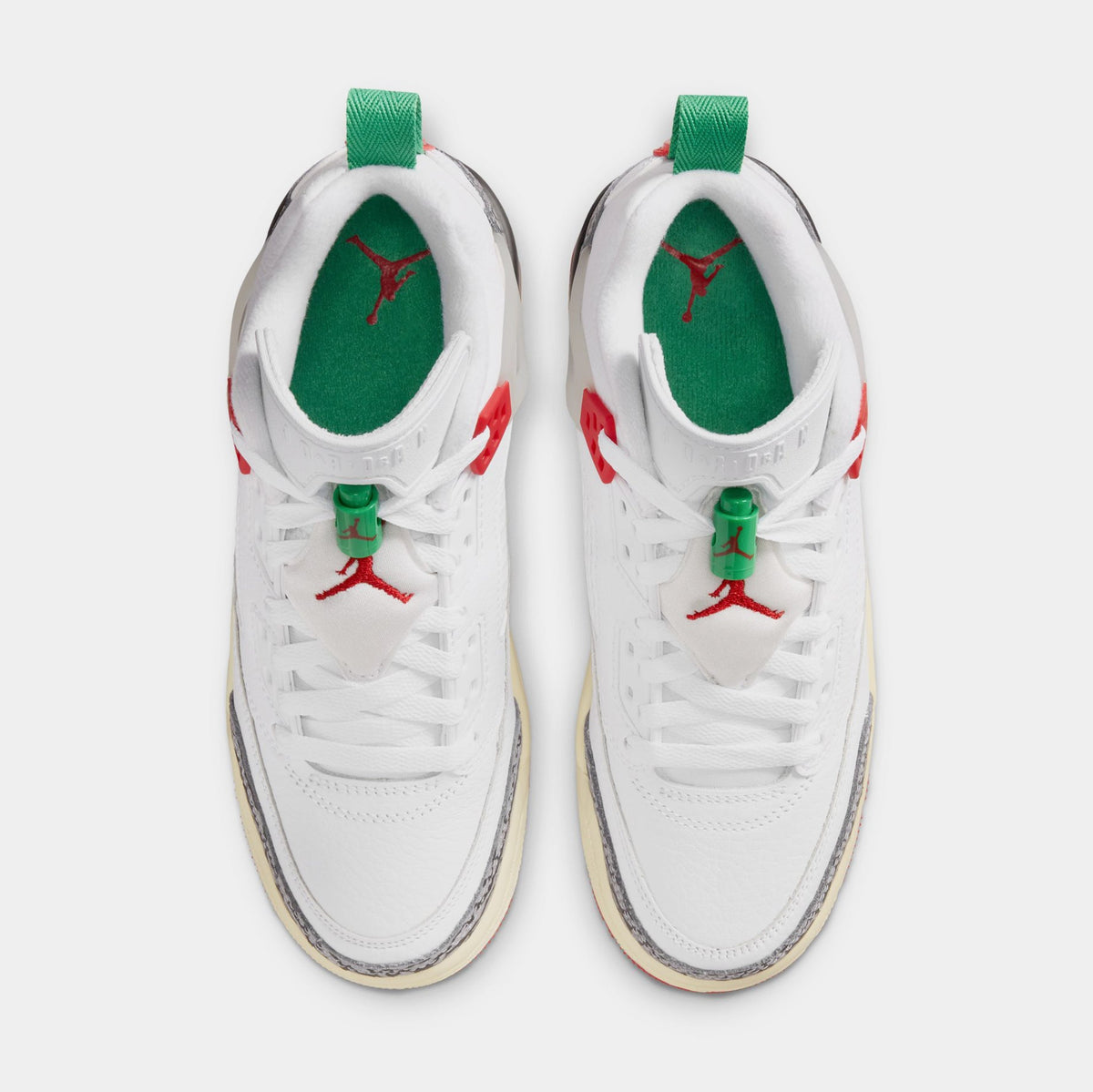 Spizike Low Do The Right Thing Grade School Basketball Shoes (White/Coconut Milk/Black/Varsity Red)