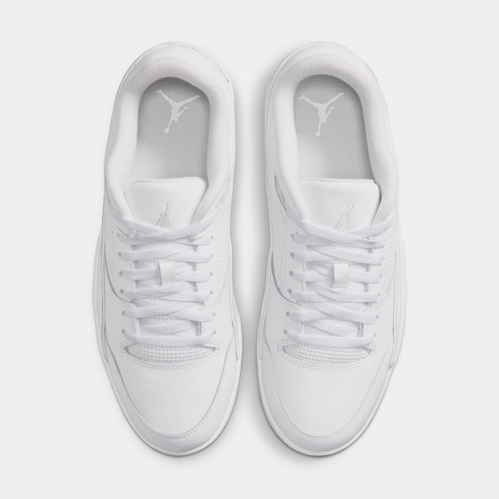 Flight Court Mens Basketball Shoes (White/Vast Grey)