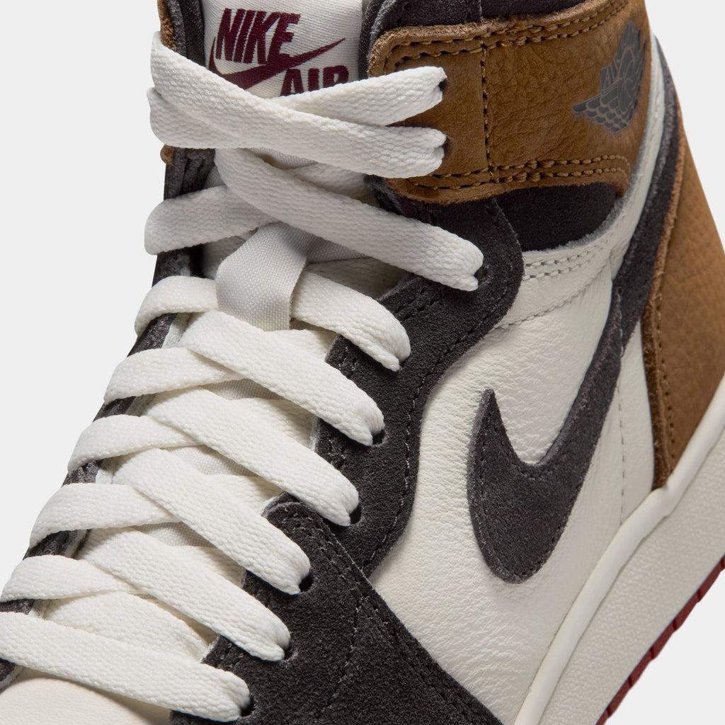 Air Jordan 1 Retro High OG Love Letter Grade School Lifestyle Shoes (Shadow Brown/Team Red/Light British Tan) Free Shipping