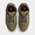 Air Jordan 3 Retro Medium Olive Preschool Lifestyle Shoes (Medium Olive/Sequoia/Neutral Olive/Sail/Total Crimson)