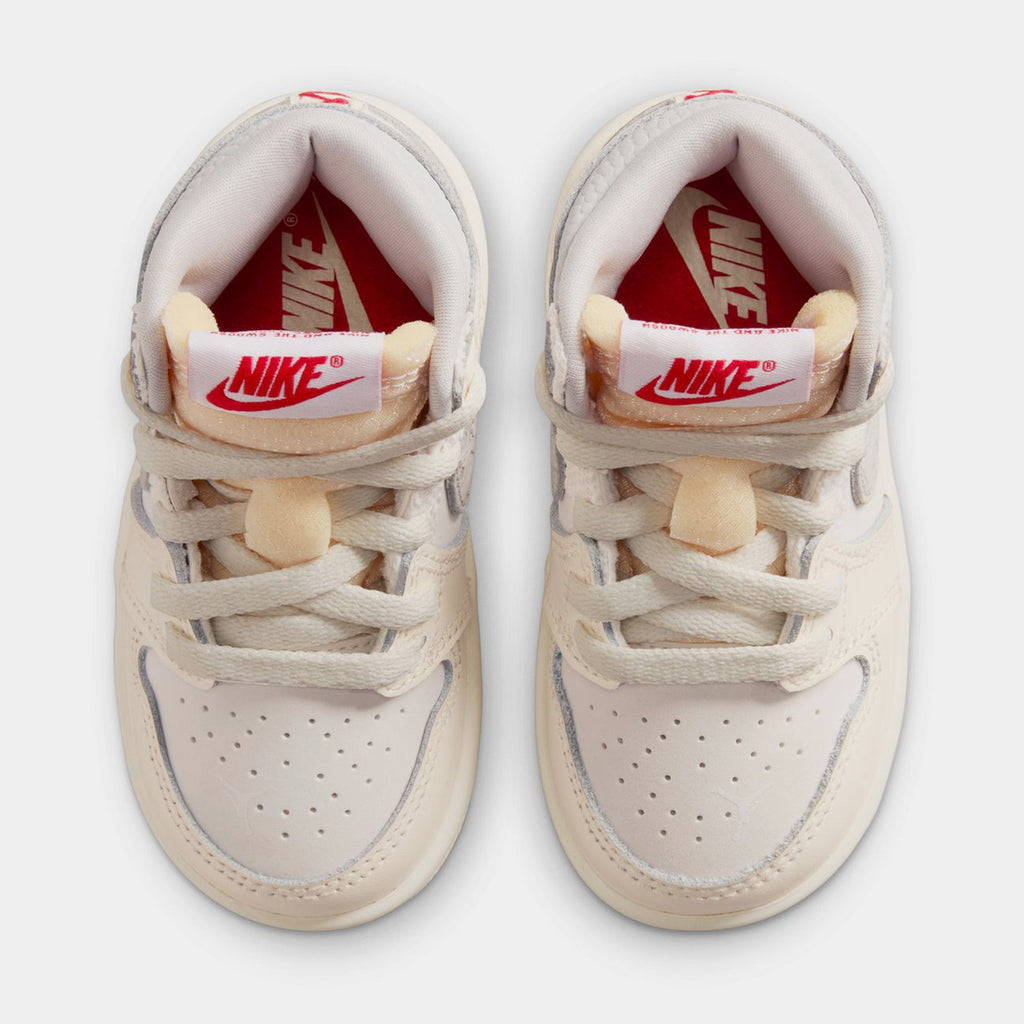 Air Jordan 1 Retro High OG Sail Infant Toddler Lifestyle Shoes (Sail/University Red/Pale Ivory)