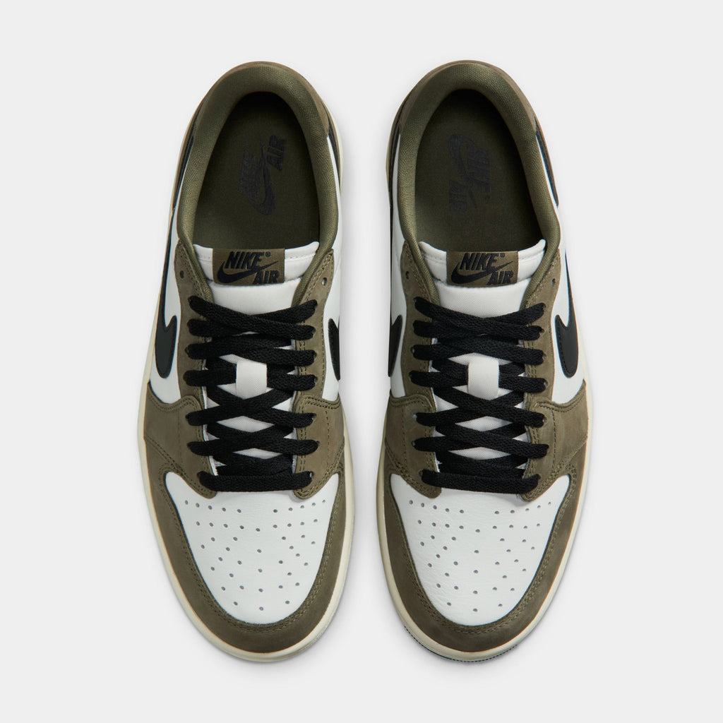 Air Jordan 1 Low OG Medium Olive And Summit White Mens Lifestyle Shoes (Medium Olive/Black/Summit White/Sail)