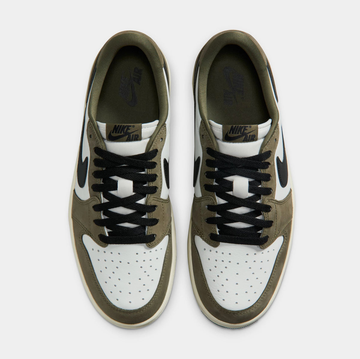 Air Jordan 1 Low OG Medium Olive And Summit White Mens Lifestyle Shoes (Medium Olive/Black/Summit White/Sail)