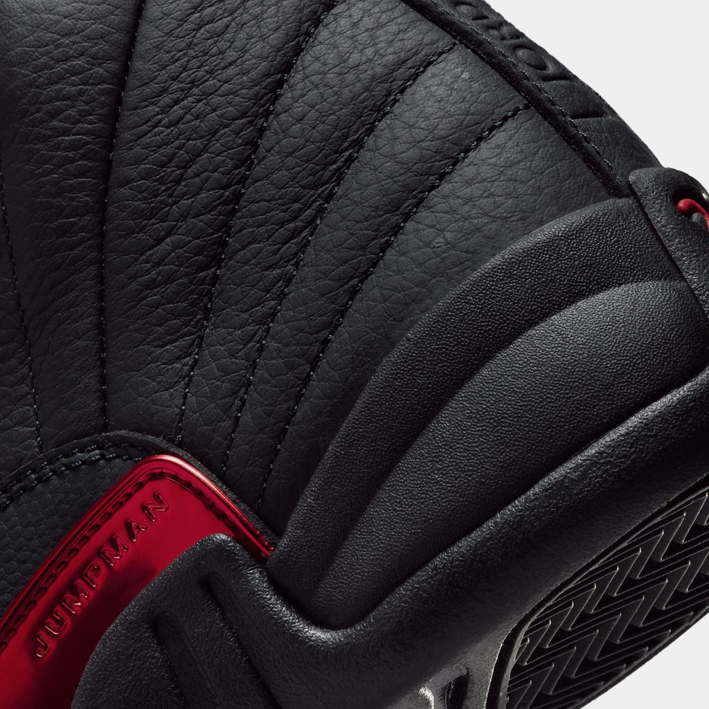 Air Jordan 12 Retro Bloodline Grade School Lifestyle Shoes (Black/Varsity Red) Free Shipping