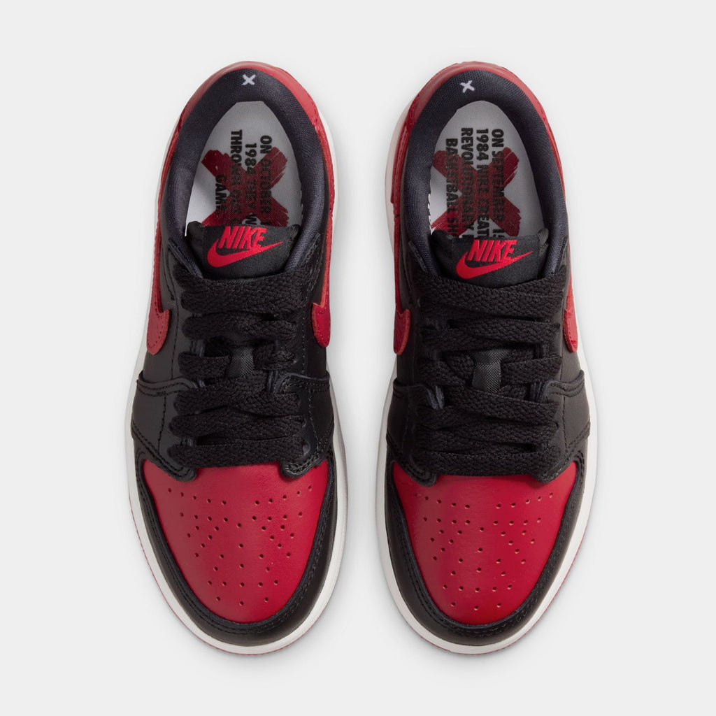 Air Jordan 1 Retro Low OG Banned Preschool Lifestyle Shoes (Black/Black/Varsity Red/Summit White)