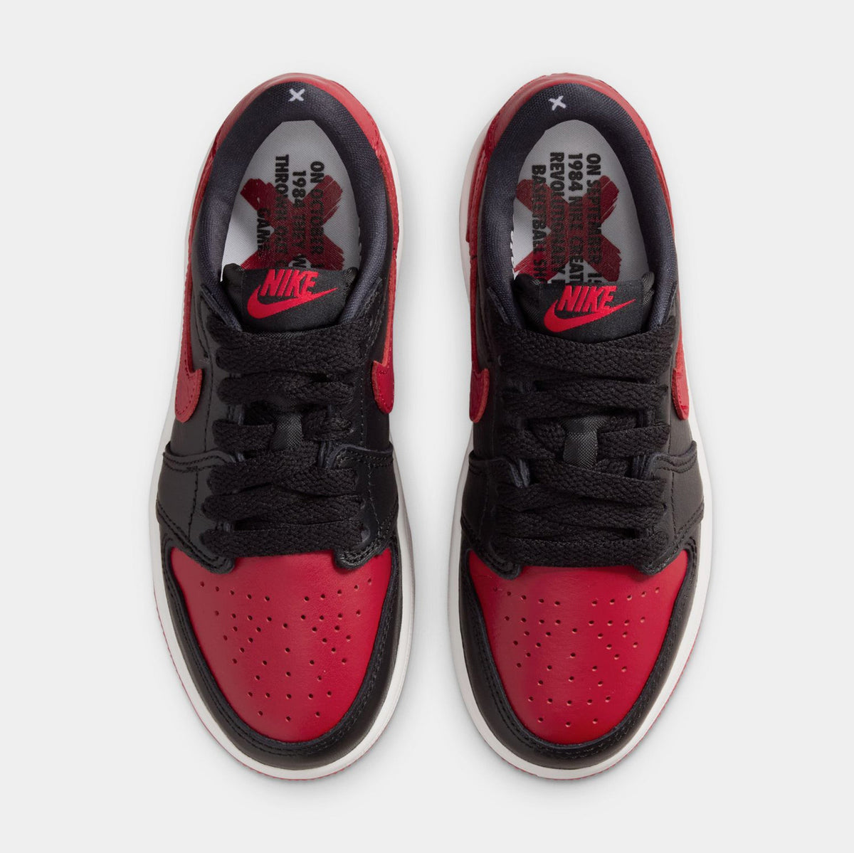 Air Jordan 1 Retro Low OG Banned Preschool Lifestyle Shoes (Black/Black/Varsity Red/Summit White)