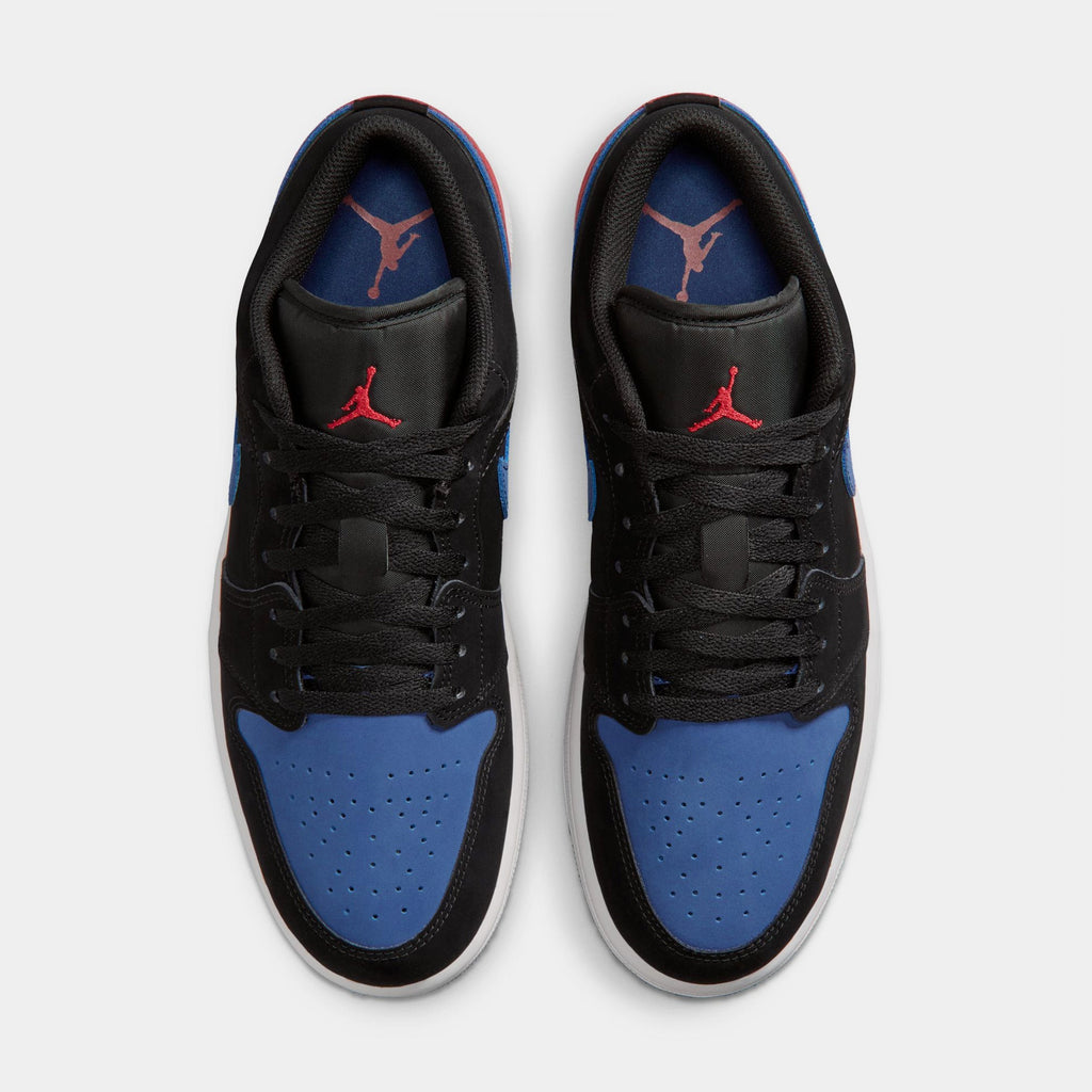 Air Jordan 1 Low Mens Lifestyle Shoes (Black/True Blue/Varsity Red/Summit White)