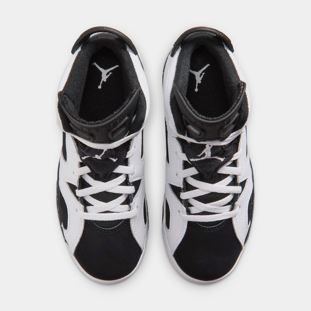 Air Jordan 6 Retro Black And White Preschool Lifestyle Shoes (White/Black) Free Shipping