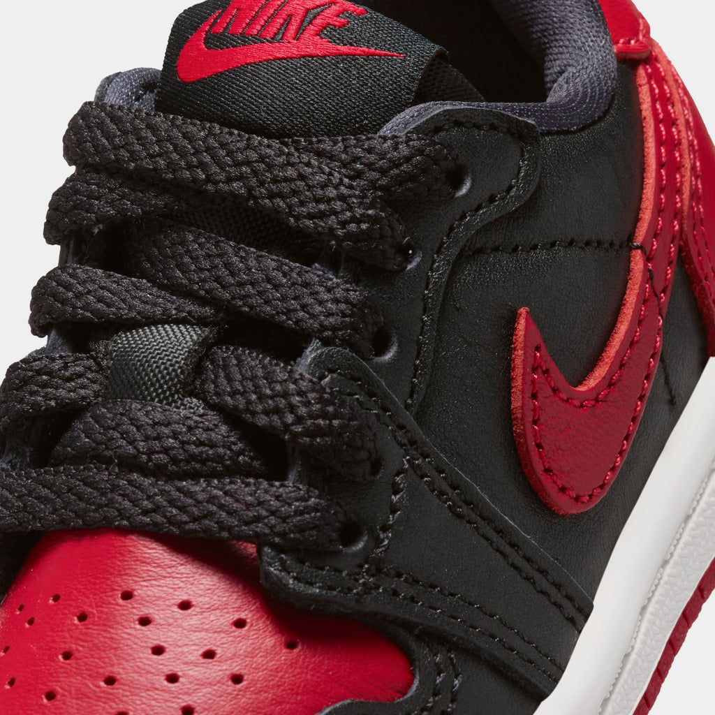 Air Jordan 1 Retro Low OG Banned Infant Toddler Lifestyle Shoes (Black/Black/Varsity Red/Summit White)