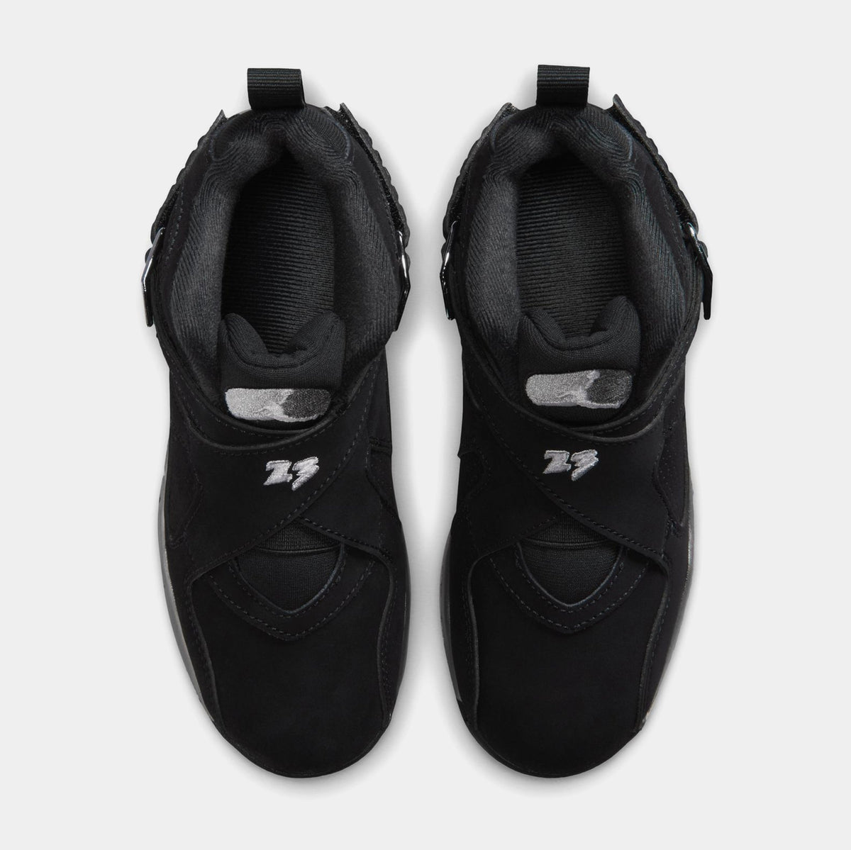 Air Jordan 8 Retro Chrome Black And Light Graphite Preschool Lifestyle Shoes ( Black/White/Light Graphite) Free Shipping