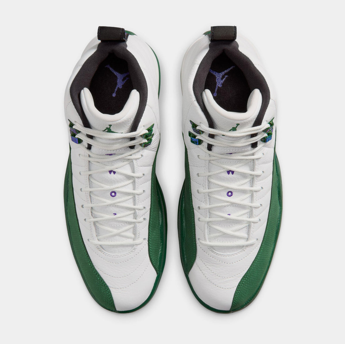 Air Jordan 12 Retro Idols Become Rivals Mens Lifestyle Shoes (Summit White/Gorge Green/Fierce Purple) Free Shipping