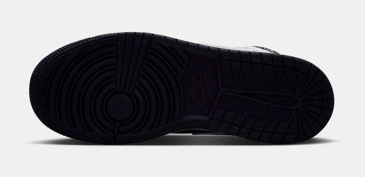 Air Jordan 1 Mid SE Oreo Grade School Lifestyle Shoes (Black/Black/White)
