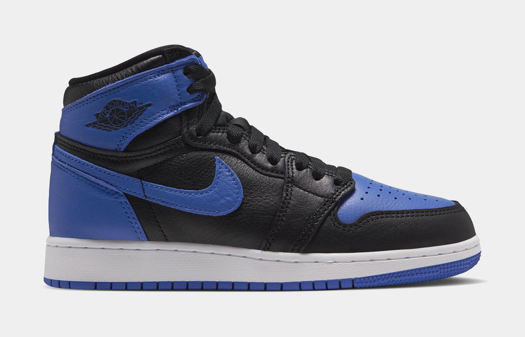 Air Jordan 1 Retro High OG Royal Grade School Lifestyle Shoes (Black/Game Royal/White) Free Shipping