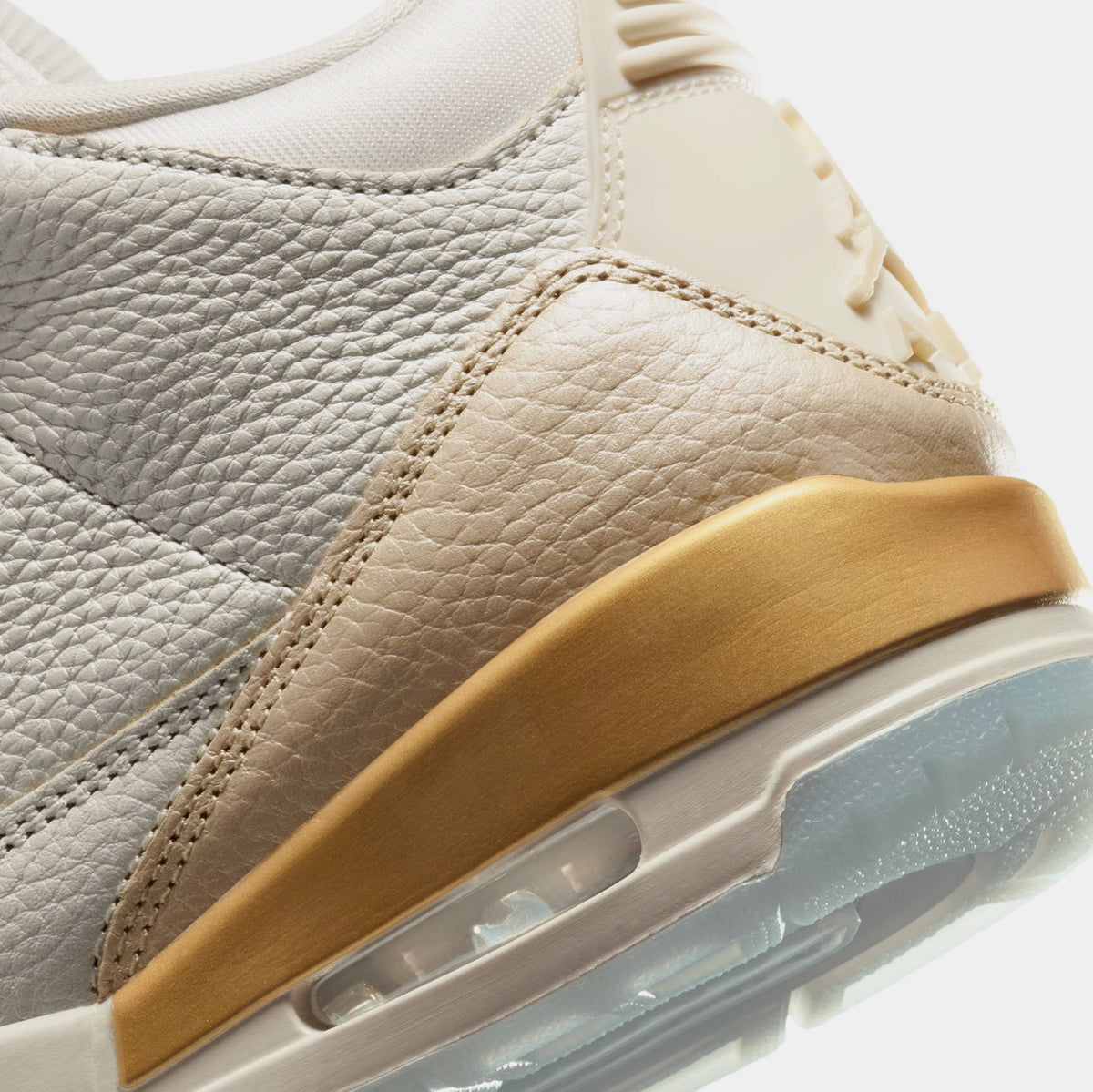 Air Jordan 3 Retro Sail and Pale Ivory Womens Lifestyle Shoes (Sail/Team Gold/Pale Ivory/Metallic Gold)