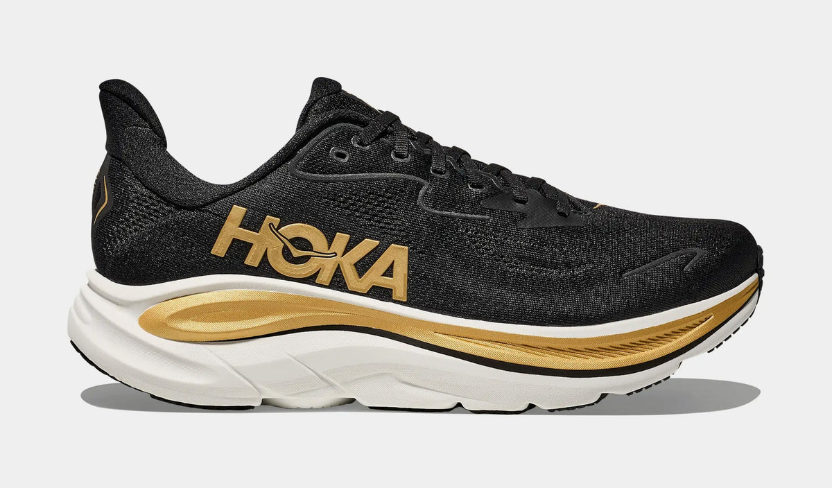 Clifton 10 Mens Running Shoes (Black/Gold)