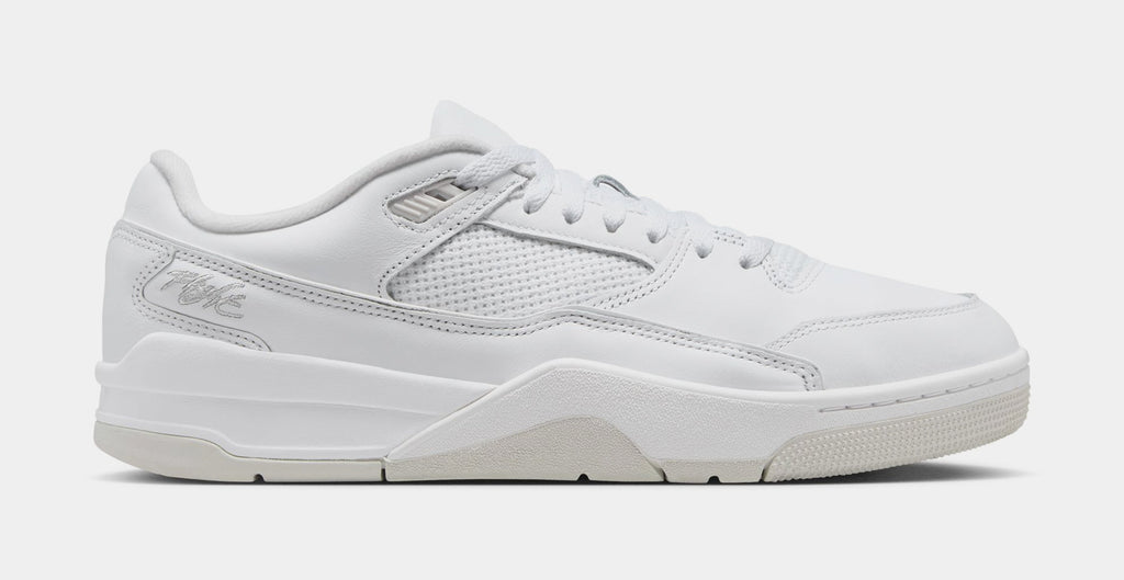 Flight Court Mens Basketball Shoes (White/Vast Grey)