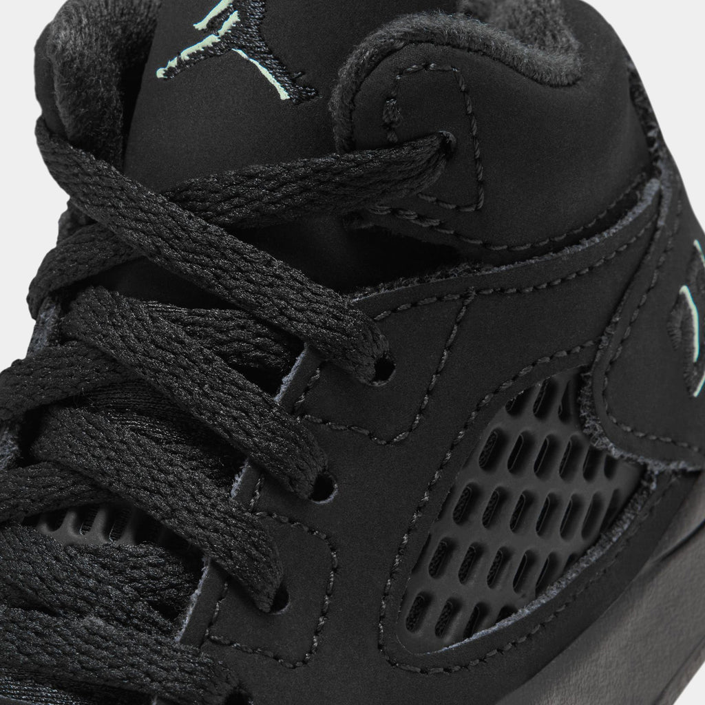 Air Jordan 5 Retro Halloween Infant Toddler Lifestyle Shoes (Black/Picante Red/Glow N The Dark)