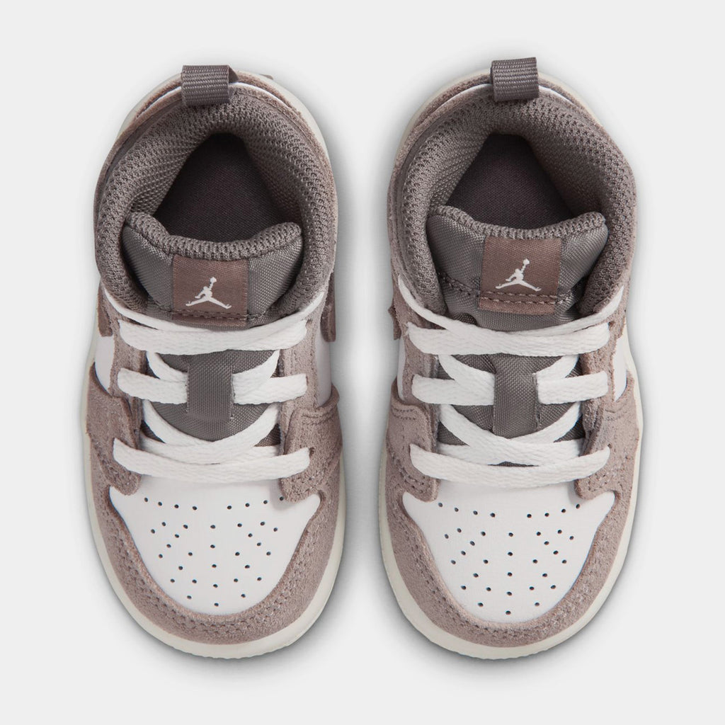 Air Jordan 1 Mid Infant Toddler Lifestyle Shoes (Enigma Stone/Olive Grey)