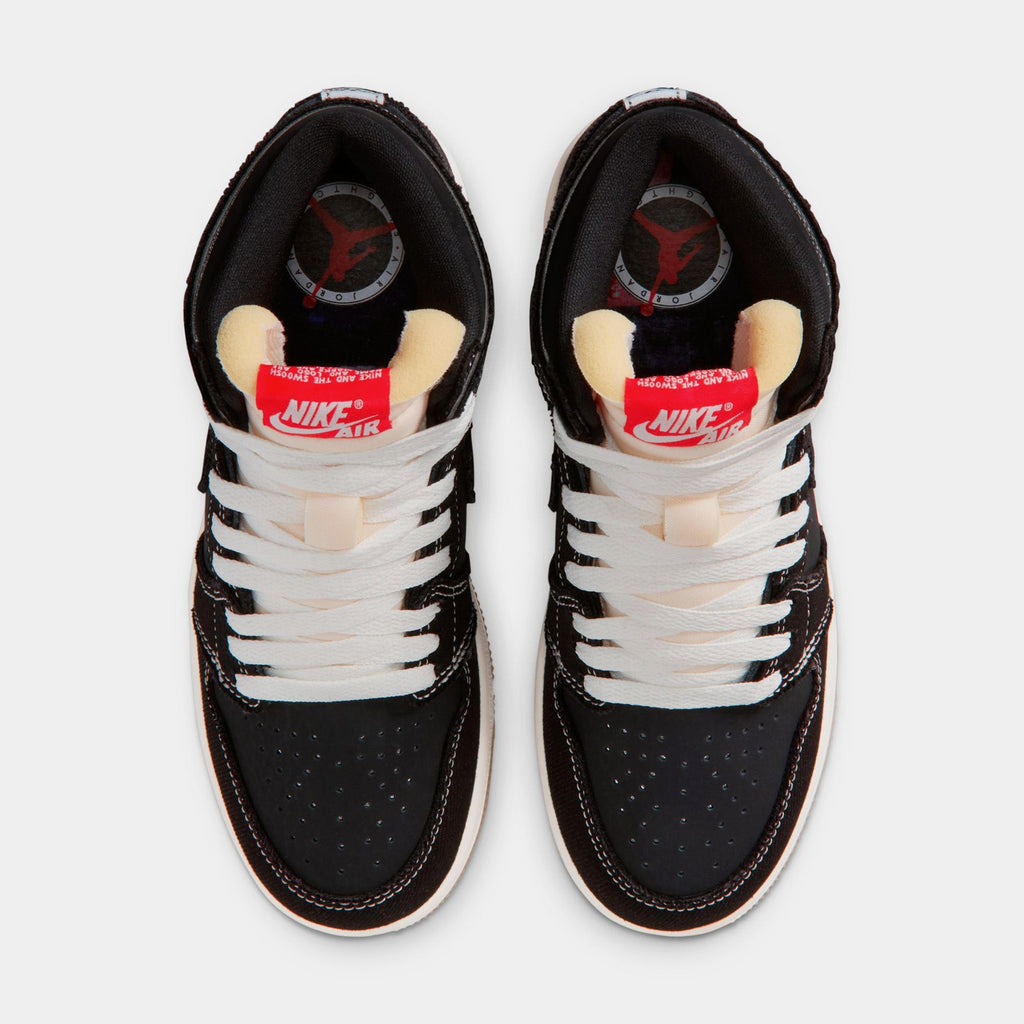 Air Jordan 1 Retro High OG Flight Club Grade School Lifestyle Shoes (Black/Sail/Gum Medium Brown/University Red) Free Shipping